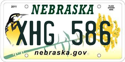 NE license plate XHG586