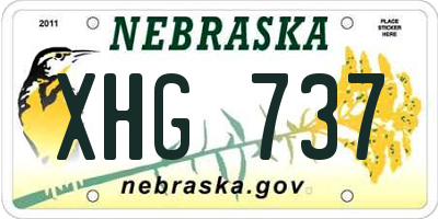 NE license plate XHG737