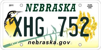 NE license plate XHG752