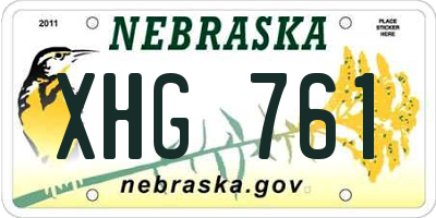 NE license plate XHG761