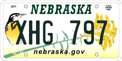 NE license plate XHG797