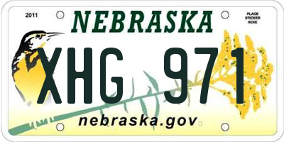 NE license plate XHG971
