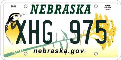 NE license plate XHG975