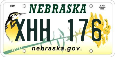 NE license plate XHH176