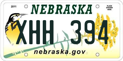 NE license plate XHH394