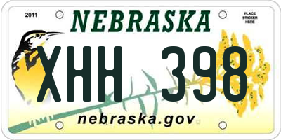 NE license plate XHH398