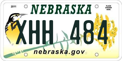 NE license plate XHH484