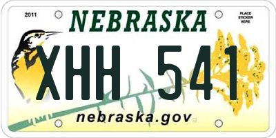 NE license plate XHH541
