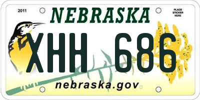 NE license plate XHH686