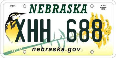 NE license plate XHH688
