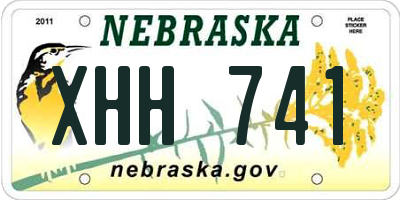 NE license plate XHH741