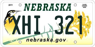 NE license plate XHI321