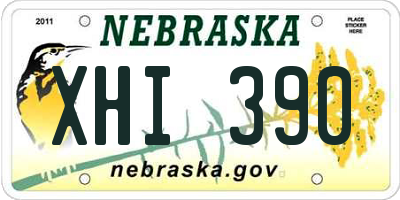 NE license plate XHI390