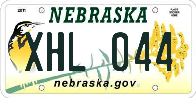 NE license plate XHL044