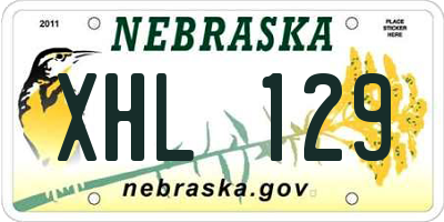 NE license plate XHL129