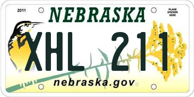NE license plate XHL211