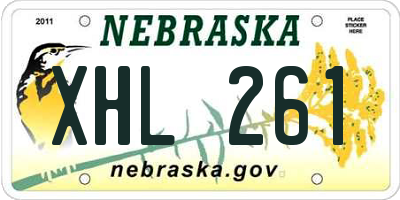 NE license plate XHL261