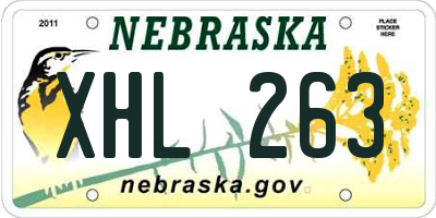 NE license plate XHL263