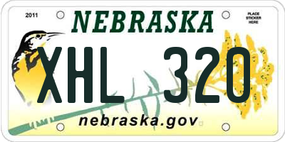 NE license plate XHL320