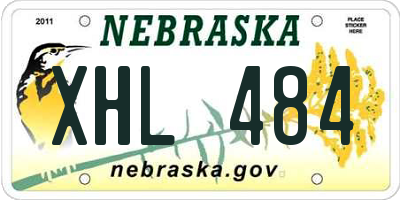 NE license plate XHL484
