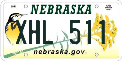 NE license plate XHL511