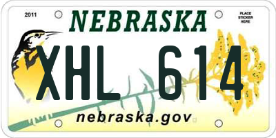 NE license plate XHL614