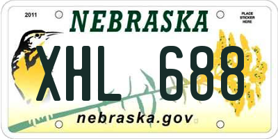 NE license plate XHL688