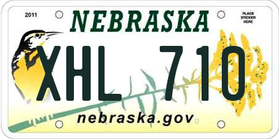 NE license plate XHL710