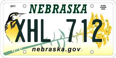 NE license plate XHL712