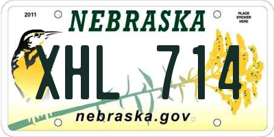 NE license plate XHL714