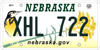 NE license plate XHL722