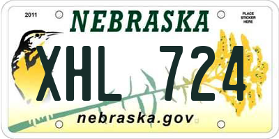 NE license plate XHL724