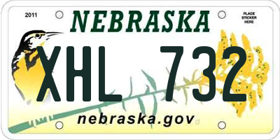 NE license plate XHL732