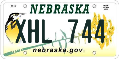 NE license plate XHL744