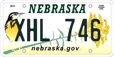 NE license plate XHL746