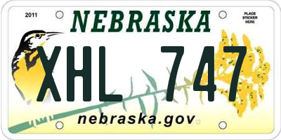NE license plate XHL747