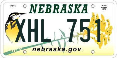 NE license plate XHL751