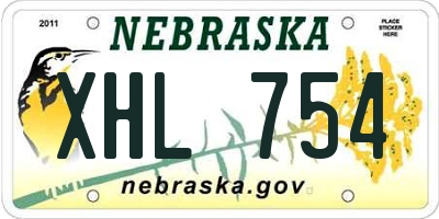 NE license plate XHL754