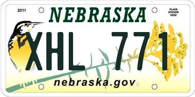 NE license plate XHL771