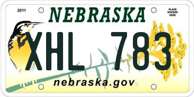NE license plate XHL783
