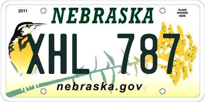 NE license plate XHL787
