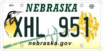 NE license plate XHL951