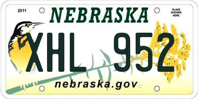NE license plate XHL952