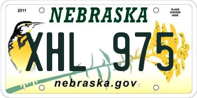 NE license plate XHL975