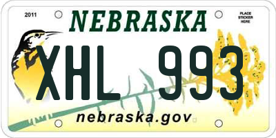NE license plate XHL993