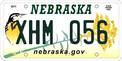 NE license plate XHM056