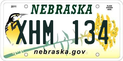 NE license plate XHM134