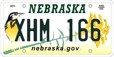 NE license plate XHM166
