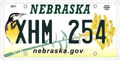 NE license plate XHM254