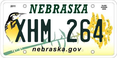 NE license plate XHM264